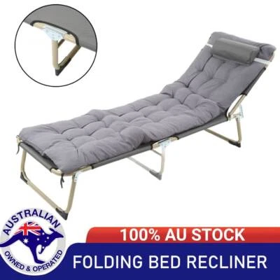 Single Mattress Folding Bed Recliner Bedding Portable Foldable Camping Mat Chair - image 1 of 4