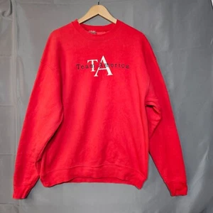 Vintage Fruit of The Loom Men's Sweatshirt XL Red Team America USA - Picture 1 of 9