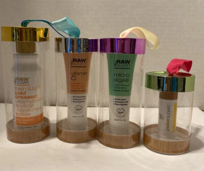 Лосьоны с сырым сахаром 3 различных вида и размера и бальзам для губ. Лот из 4. Новый - Изображение 1 из 2