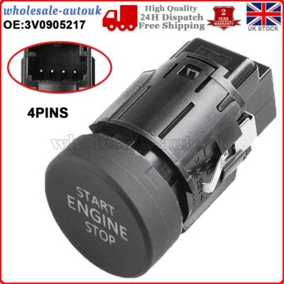 Fits for Skoda Superb Karoq Kodiaq Engine Start Stop Switch Button 3V0905217 New - Image 1 of 4