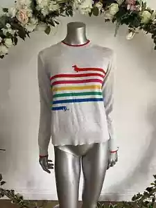 JOULES Mariella Jumper Grey Size 10 14 16 Sausage Dog Sweater FREEPOST NEW PL55 - Picture 1 of 6