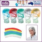 CRIMPED SURGICAL &amp; FOOD PREP HEAD HAIR COVERS VARIOUS COLOURS 21&quot;