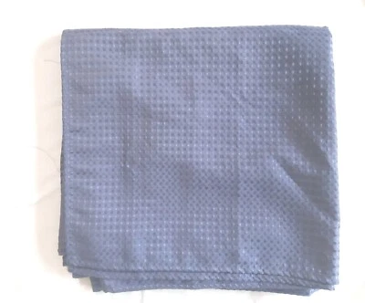JC Penney Gray Blue Fabric Shower Curtain Waffle Weave Polka Dot 72x71  - Image 1 of 2