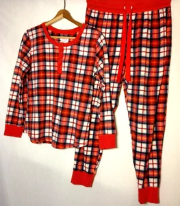 Lanz of Salzburg Pajama Set Youth Girls Size L Red White Plaid Cotton Red White - Picture 1 of 17