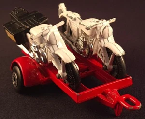 Vintage Matchbox Super Kings K-91 Motorcycle Trailer With Hondas 1970-80's - Picture 1 of 15