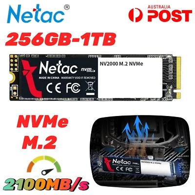 Netac SSD PCIe NVMe M.2 Internal Solid State Drives 512GB 1TB Laptops Desktops - Image 1 of 4