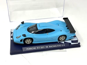 Fly Racing EVO 2R w/o Magnet Blue Porsche 911 GT1 98 Slot Car 1/32 Scale New - Picture 1 of 9