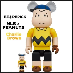 BE@RBRICK Charlie Brown MLB x PEANUTS NEW YORK METS 100% & 400% bearbrick Japan - Picture 1 of 3