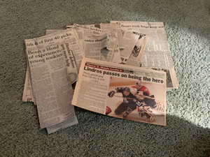1998-99 Hershey Bears AHL 75+ Hockey Article Lot with stats photos