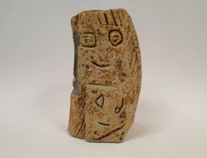 Skulptur Totem Gesicht Aus Sandstein Von Lodereau 1950 1970 - Bild 1 von 1