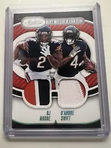 2024 Panini Absolute Team Tandem Materials - DJ Moore/D’Andre Swift /49 - Picture 1 of 2