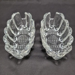 Princess House 438 Lead Crystal Glass Spoon Fork Rest Set of 2 with Box NEW - Picture 1 of 9