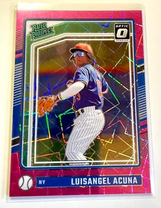 Mets Luisangel Acuna Mint 2024 Donruss Optic Pink Velocity Prizm RC #55/79 - Picture 1 of 2