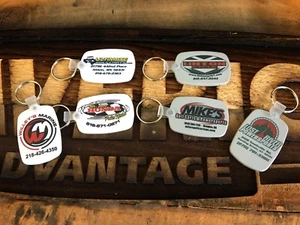 Custom Rubber Keytags 4 Color Printed with your Logo & Message - Picture 1 of 11