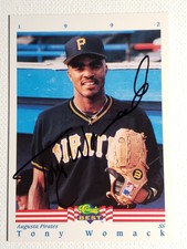 1992 Classic Best Tony Womack Autograph Pirates D-Backs Cubs Cardinals Auto 