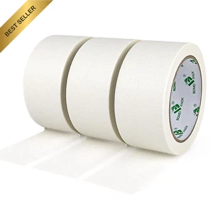 White Masking Tape 3 Rolls Writable Arts Crafts 48mm x 30M - Picture 1 of 12
