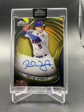 David Wright 2022 Topps Chrome Black Auto Shimmer Gold Refractor /50 Mets