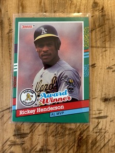1991 DONRUSS Rickey Henderson #761 - Error Card - NO DOT After INC