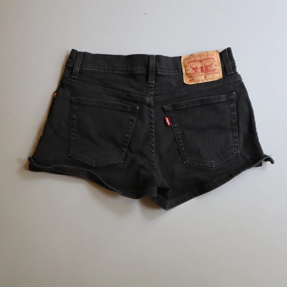 Vintage Y2k Levi's Shorty Jean Shorts Stretch Black 5 Jr Measure 29 x 2.5 Women - Image 1 of 4