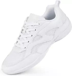 Cheer Shoes for Youth Girls White Cheerleading Athletic Dance Shoes Tennis Sneak - Picture 1 of 12