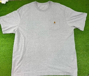 Carhartt T-Shirt Herren XL Grau Tasche Kurzarm Workwear Heavy Cotton - Bild 1 von 5