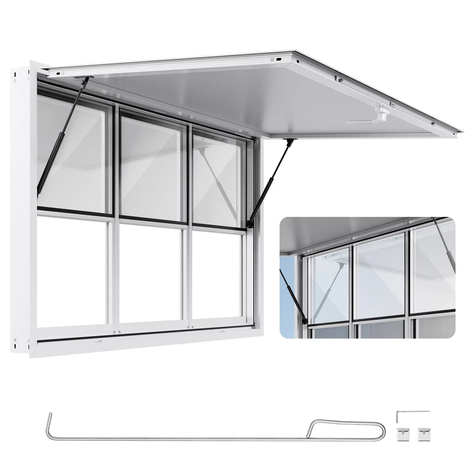 VEVOR Concession Window 60x36 in Aluminum Alloy Service Window for Food Truck