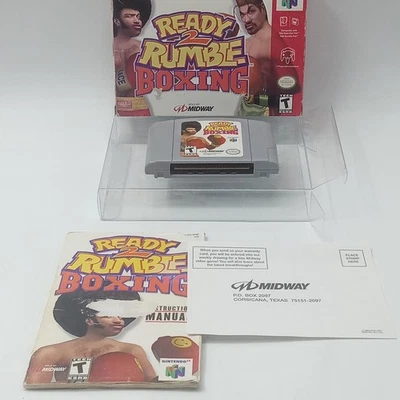N64 Ready 2 Rumble Boxing Nintendo 64 CIB W Registration & Box Protector Tested  - Image 1 of 4