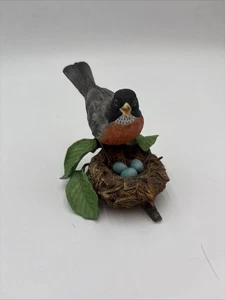 Figura de pájaro de jardín de porcelana Lenox American Robin 1989 - Imagen 1 de 6