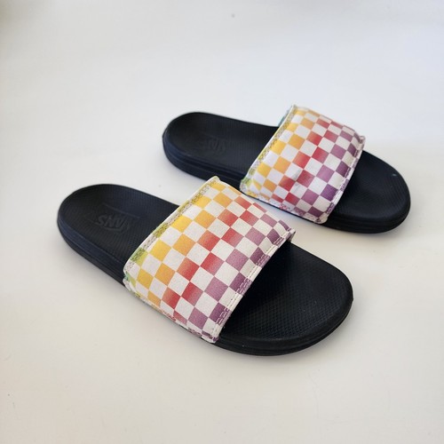 Sandali Vans Slides taglia Youth 3 a scacchiera multicolore usati condizioni