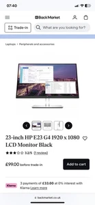 HP Monitor: 9VF96AA HP E23 G4 23" IPS FHD 9VF96AA - BOXED Brand New - Picture 1 of 2