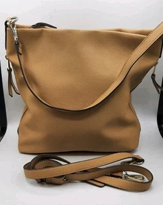 Kelly & Katie Beige Crossbody Shoulder Purse Vegan Faux Pebble Leather NEW Read - Picture 1 of 11