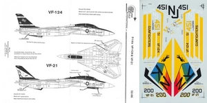 Superscale Decals 1/32 F-14A Tomcat VF-21 Freelancers VF-124 Gunfighters (USN) - Bild 1 von 4