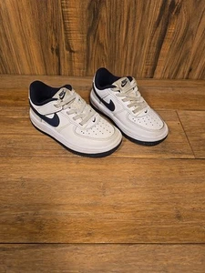 Little Kid's Nike Air Force 1 Low Easyon White/Midnight Navy (FN0237 104) 9C - Picture 1 of 6