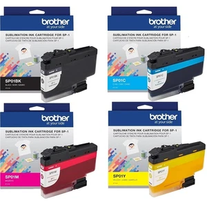 Brother Cartucce di inchiostro a sublimazione originali SP01, nero/ciano/magenta/giallo *NUOVO* - Foto 1 di 20