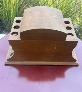 Raro humidor e portapipe in legno Alfred Dunhill vintage. Prezzo di vendita - Foto 1 di 11