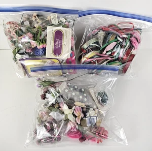 Lote De Colección Pequeñas Flores Artesanales con Cable - Cintas Y Más Misceláneas 2.5 Bolsas - Imagen 1 de 16