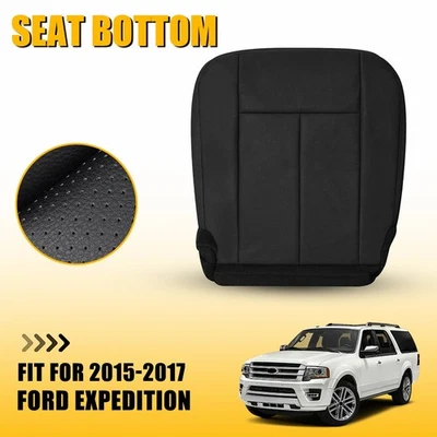 New Driver Bottom Leather Seat Protect Cover For 2015-2017 Ford Expedition Black - Image 1 of 4
