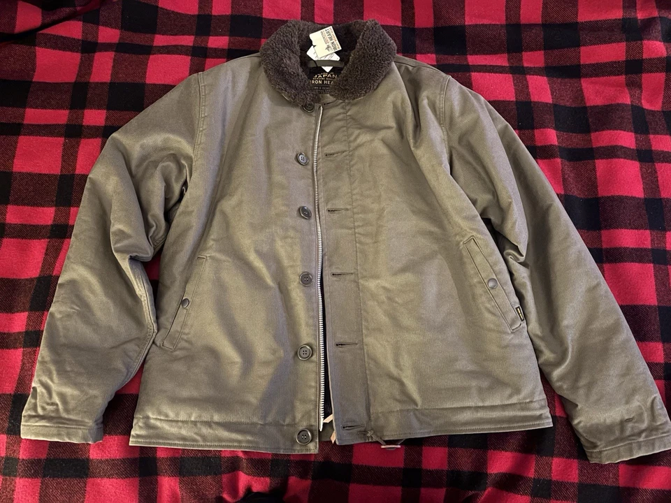 Iron Heart Whipcord N1 甲板夹克 - 黑色 - 尺寸 XXXXL / SP 大号 全新带标签 — 第 1/4 张图片