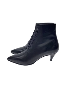 STIVALI CORTI SAINT LAURENT 34,5 PELLE NERA usati - Foto 1 di 7