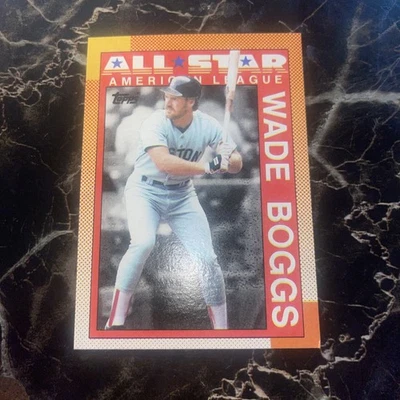 1990 Topps Baseball 387 Wade Boggs All Star autógrafo firmado BXCP55 Foto 1 de 2