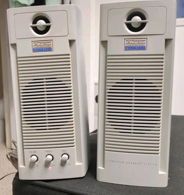 Altec Lansing ACS40 Multimedia Computer Speakers + Power Supply + Aux Cable - Image 1 of 4