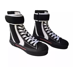 Burberry Black White High Top Sneakers Lace-Up Size:US 12 EUR 45 MSRP:$ $920 NIB - Picture 1 of 13
