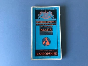 Mapa vintage de media pulgada de Bartholomews - N. Shropshire - 1960 - Imagen 1 de 4