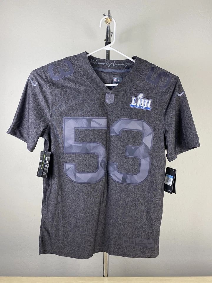 Nike Super Bowl LIII 53 Football Limited Jersey Ah0708 086 Mens Size Medium Gray