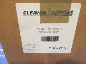 Cleaver Brooks Flame Safeguard Chassis CB 100 Flame Monitor Fireye 120v 833-2591 - Picture 1 of 8
