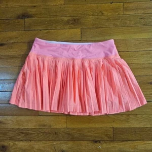 Pantalón Corto Lululemon Plisado a Calle II Talla 6 Naranja Pomelo Tenis - Imagen 1 de 9
