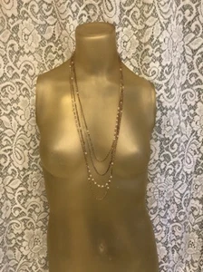 Collar Stephan & Co 4 capas en tono dorado con detalles de perlas de imitación - Imagen 1 de 8