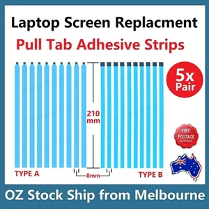 Pull Tabs Stretch Release Adhesive Strips With Tabs for Laptop LCD Screen Panel - Picture 1 of 13