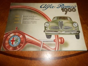 1950's ALFA ROMEO 1900 BROCHURE / 1900, 1900 C & 1900 L SEDAN COUPE CABRIOLET - Bild 1 von 3