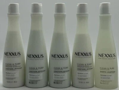 5PK Nexxus Clean & Pure Nourishing Detox Shampoo & Conditioners ~ 13.5 FL OZ EA - Image 1 of 2